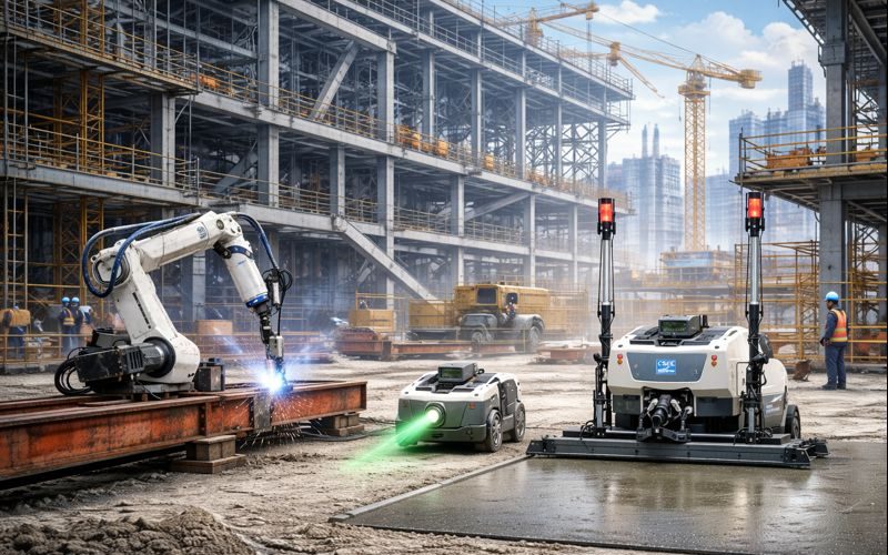 Smart construction robots deployed at a live museum project in Shenzhen