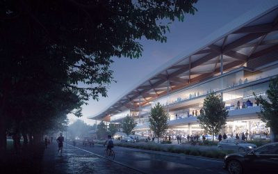 Exterior view of the New Sydney Fish Market at Blackwattle Bay