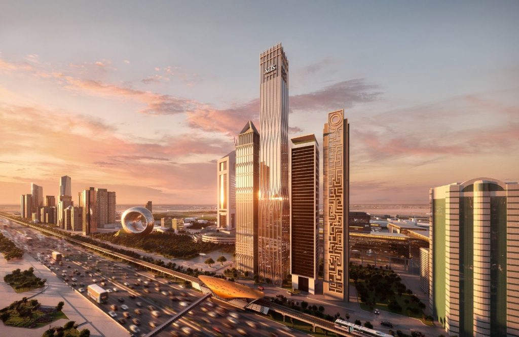 AHS Tower, 69-storey commercial tower on Sheikh Zayed Road in Dubai, fully sold during development.
