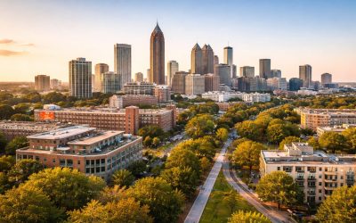 Atlanta skyline at golden hour