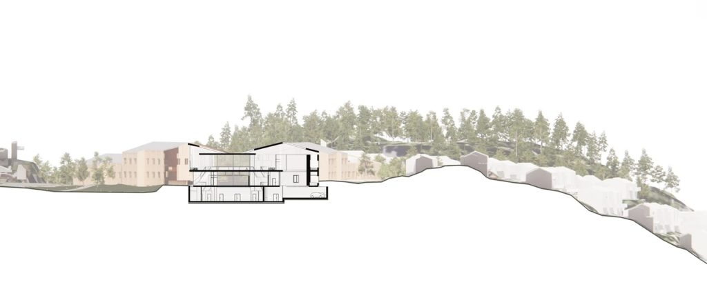 Rainwater play canals and native vegetation as part of Hånes School’s educational landscape.