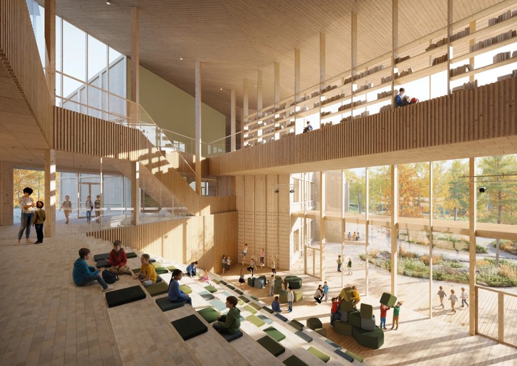 Learning paths at Hånes School designed by Henning Larsen.