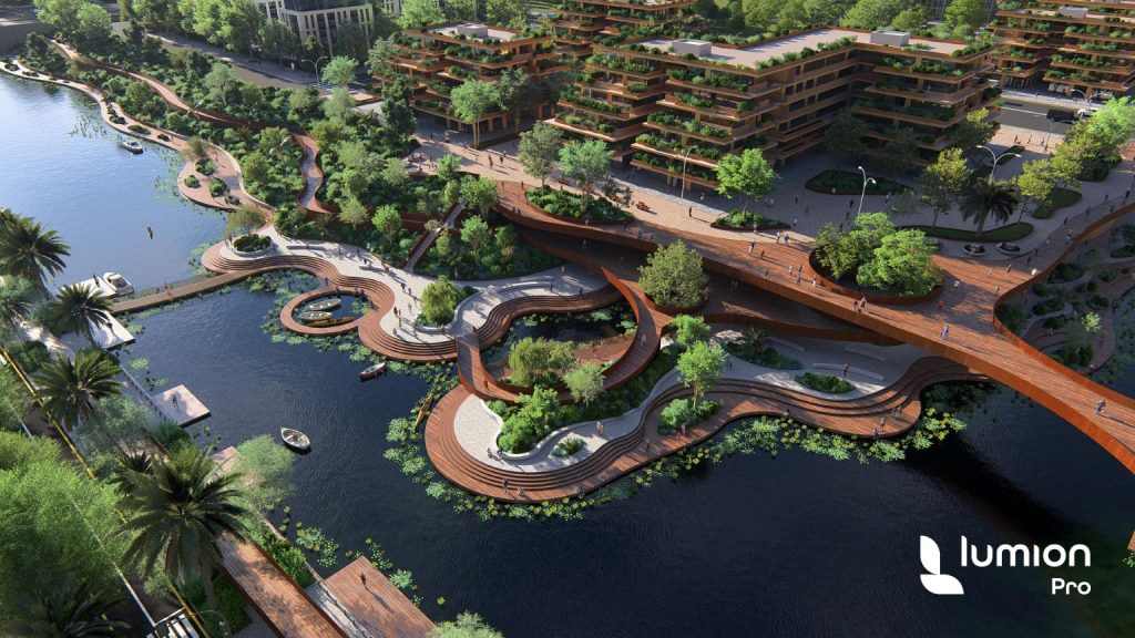 Creating an urban park in Lumion Pro 2026.0